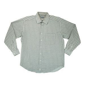 Johnston And Murphy Shirt Mens Large L Striped‎ Button Up Long Sleeve